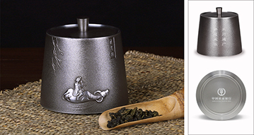 中國農業銀行 牧牛圖磨砂錫罐定制