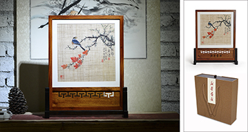 新華書店 林靜無語夏布臺屏定制