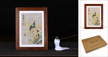 成都大學 沐荷夏布框畫定制